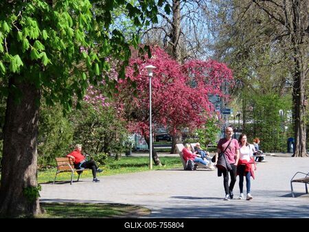 Easter on Margaret Island - Budapest - Spring - People - Nature-stock-foto