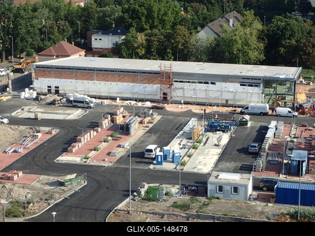 Új Lidl épül Budapesten-stock-foto