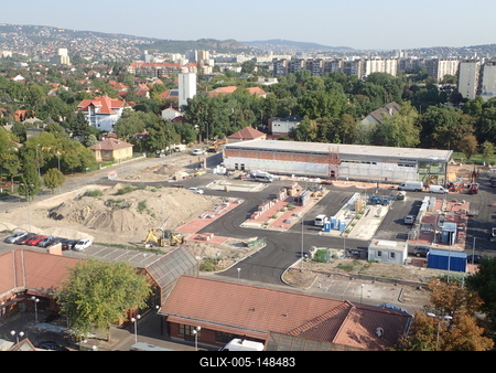 Új Lidl épül Budapesten-stock-foto