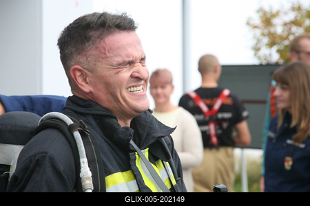 Országos Tűzoltó Lépcsőfutó Bajnokság Budapesten-stock-foto