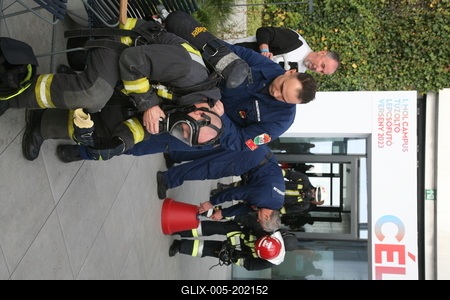 Országos Tűzoltó Lépcsőfutó Bajnokság Budapesten-stock-foto