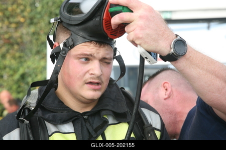 Országos Tűzoltó Lépcsőfutó Bajnokság Budapesten-stock-foto