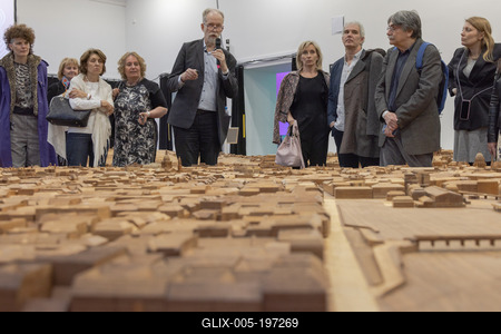 Budapest miniature displayed-stock-foto