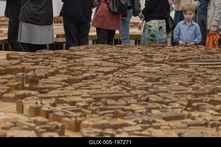 Budapest miniature displayed-stock-foto