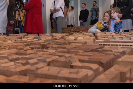 Budapest miniature displayed-stock-foto