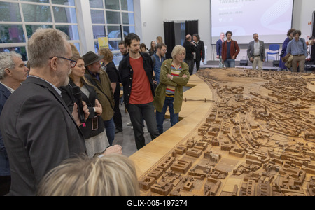 Budapest miniature displayed-stock-foto