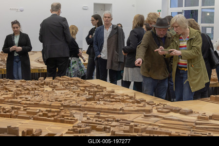 Budapest miniature displayed-stock-foto