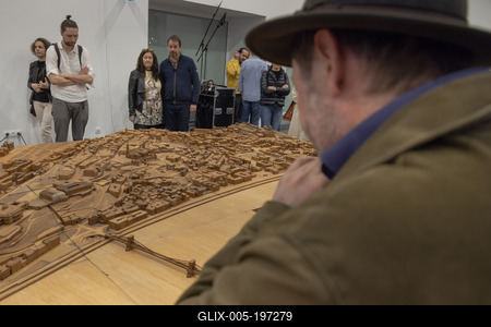 Budapest miniature displayed-stock-foto