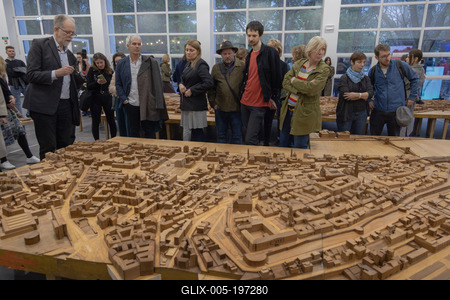 Budapest miniature displayed-stock-foto