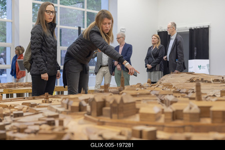 Budapest miniature displayed-stock-foto