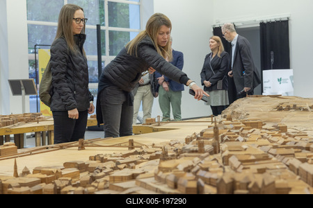 Budapest miniature displayed-stock-foto