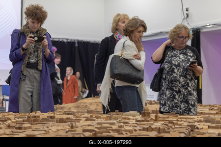 Budapest miniature displayed-stock-foto