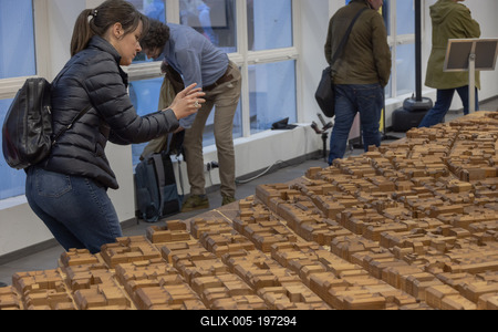 Budapest miniature displayed-stock-foto