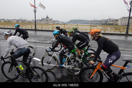 Tour de Hongrie bicycle race-stock-foto