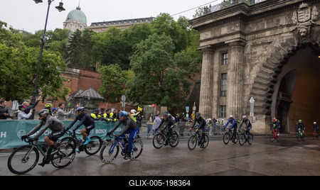 Tour de Hongrie bicycle race-stock-foto