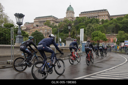 Tour de Hongrie bicycle race-stock-foto