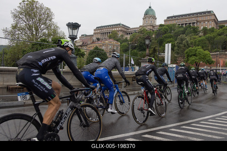 Tour de Hongrie bicycle race-stock-foto