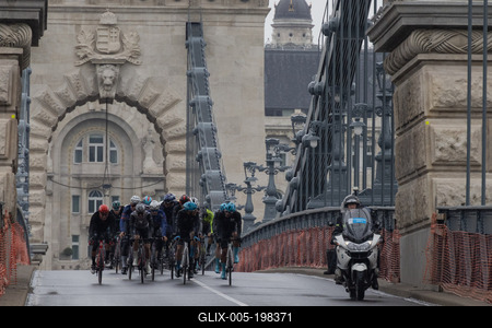 Tour de Hongrie bicycle race-stock-foto