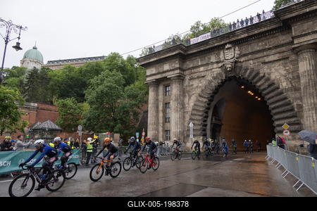 Tour de Hongrie bicycle race-stock-foto