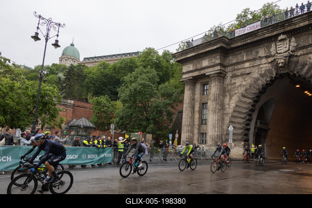 Tour de Hongrie bicycle race-stock-foto