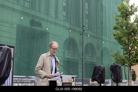 Unveiling of Corvin Palace in Budapest-stock-foto