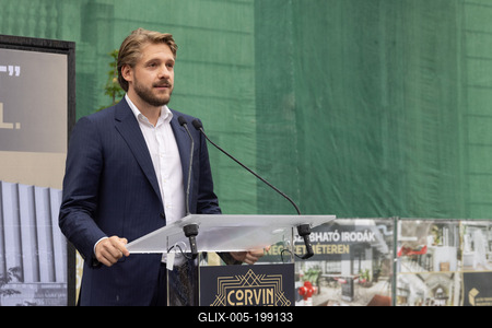Unveiling of Corvin Palace in Budapest-stock-foto
