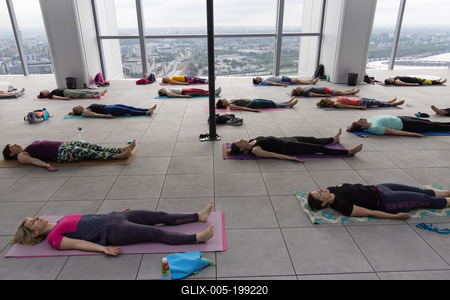 Stair running competition in MOL Campus tower in Budapest-stock-foto