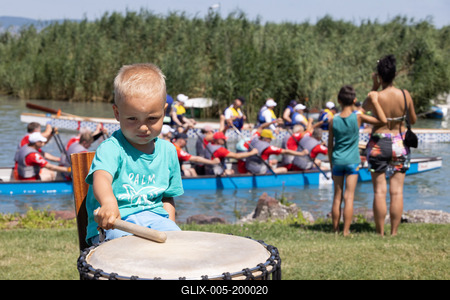 Balaton Cross Paddling in Hungary-stock-foto