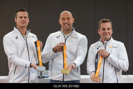 Balazs Nemeth, Adam Schmidt and Balazs Baji (HUN)-stock-foto