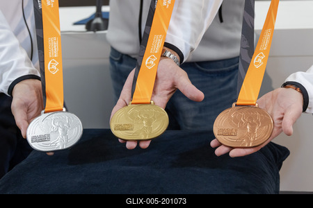 Balazs Nemeth, Adam Schmidt and Balazs Baji (HUN)-stock-foto