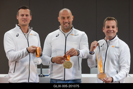 Balazs Nemeth, Adam Schmidt and Balazs Baji (HUN)-stock-foto