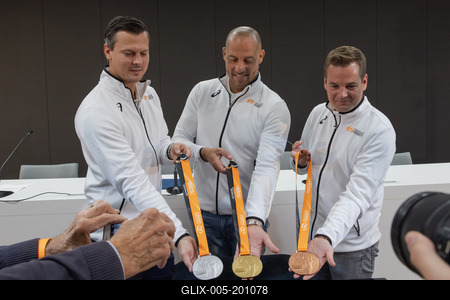 Balazs Nemeth, Adam Schmidt and Balazs Baji (HUN)-stock-foto