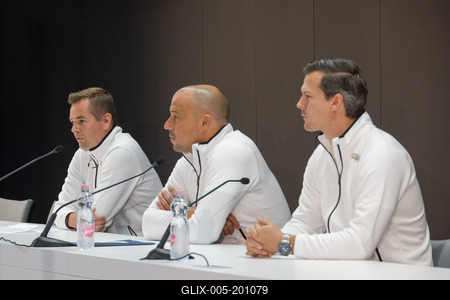 Balazs Nemeth, Adam Schmidt and Balazs Baji (HUN)-stock-foto