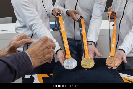 Balazs Nemeth, Adam Schmidt and Balazs Baji (HUN)-stock-foto