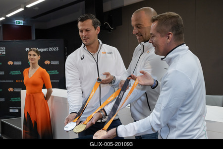 Balazs Nemeth, Adam Schmidt and Balazs Baji (HUN)-stock-foto