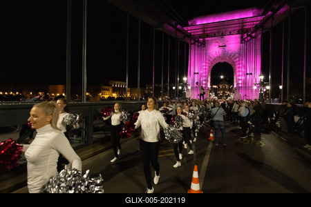 Pink light painting for breast cancer awareness-stock-foto