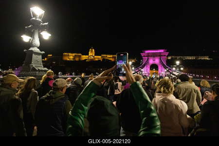 Pink light painting for breast cancer awareness-stock-foto