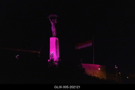 Pink light painting for breast cancer awareness-stock-foto