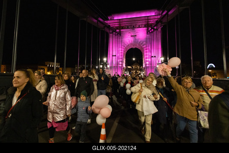 Pink light painting for breast cancer awareness-stock-foto