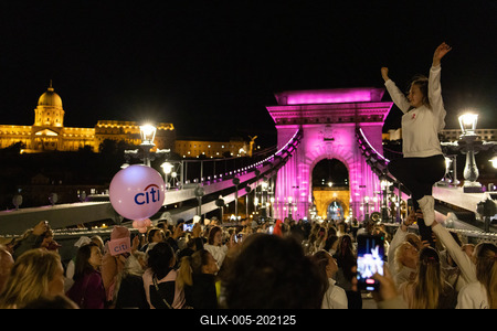 Pink light painting for breast cancer awareness-stock-foto