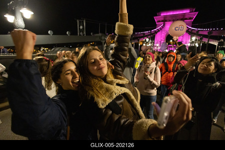 Pink light painting for breast cancer awareness-stock-foto