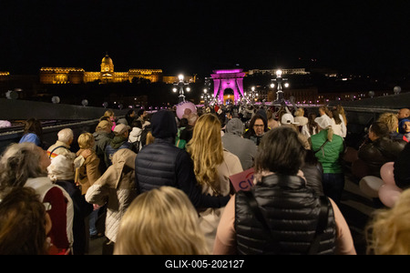 Pink light painting for breast cancer awareness-stock-foto