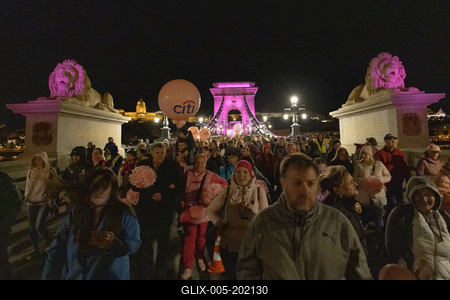 Pink light painting for breast cancer awareness-stock-foto