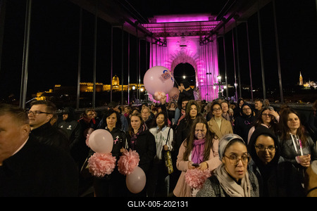 Pink light painting for breast cancer awareness-stock-foto