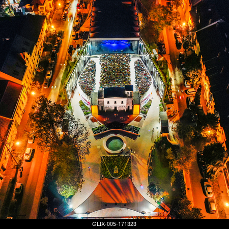 Nyíregyházi Móricz Zsigmond Színház-stock-foto