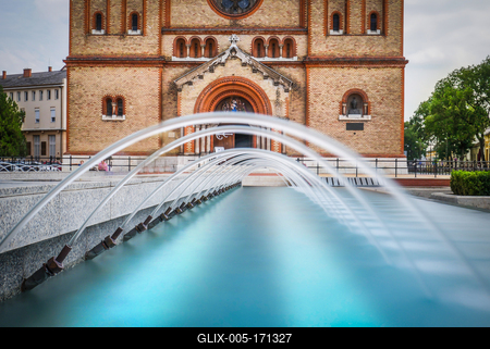 Nyíregyházi Római katolikus templom-stock-foto