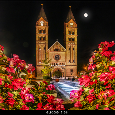 Nyíregyházi Római katolikus templom-stock-foto