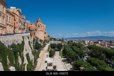 Bastion St Remy, Cagliari, Sardinia, Italy-stock-foto