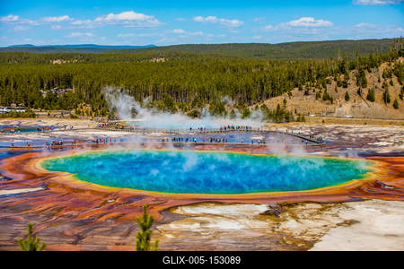 Grand Prismatic Spring in Yellowstone National Park-stock-foto