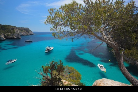 Mitjana beach, Minorca, Balearic Islands, Spain-stock-foto
